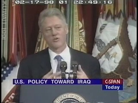 Bill Clinton: Clear Evidence of Iraqi WMD Program