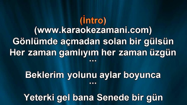 Ferhat Göçer - Senede Bir Gün - 2010 - TÜRKÇE KARAOKE
