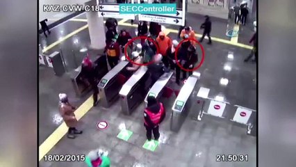 Marmaray durağındaki yankesicilik anları kamerada