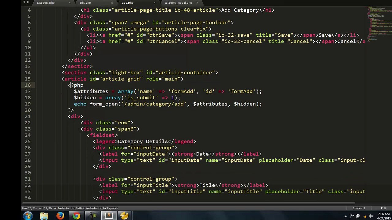 Episode-11 Codeigniter Edit and Update Record From Database