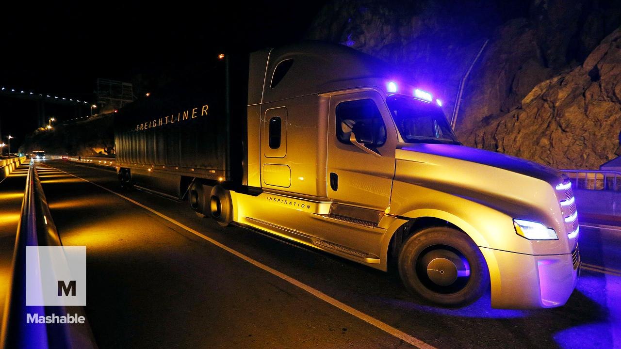 Autonomous big rig drives on the Hoover Dam