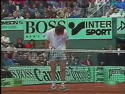 Ivan Lendl vs John McEnroe French Open 1988 tie break second set, incident with umpire
