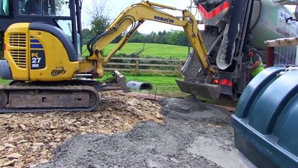 Cement Mixer and Mini Digger