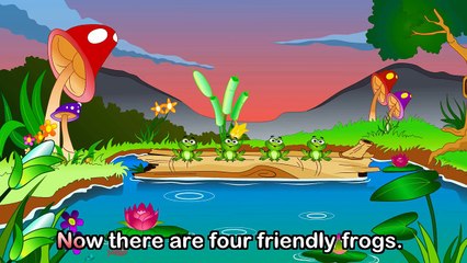 Five Little Friendly Frogs with lyrics - Nursery Rhymes by EFlashApps
