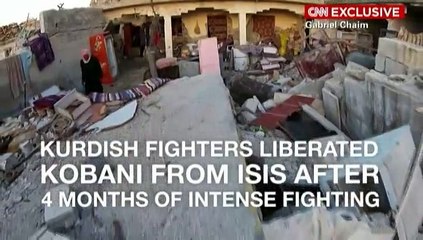 Syrie : les images de Kobané ville complètement détruite filmée par un drone