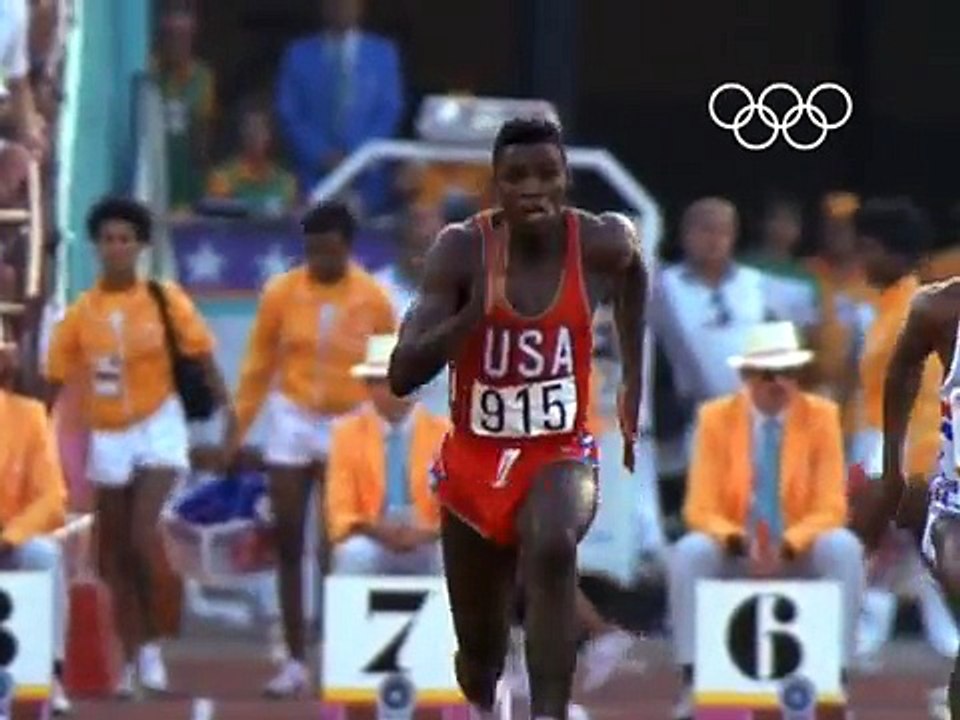 Carl Lewis Wins 100m, Relay and Long Jump Gold - Los Angeles 1984 Olympics