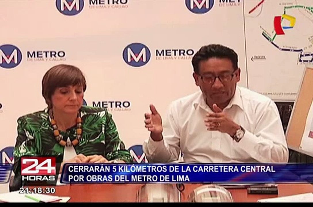 Cerrarán por dos años un tramo de la Carretera Central por obras del Metro