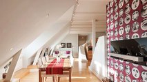 Stockholm Attic with Stepped Walls & Steep Ceilings
