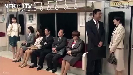 Funny Japanese Prank game Sleeping On The Train English sub