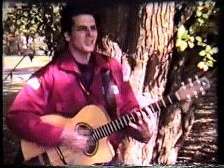 Joe / Memphis field + Elvis statue 11/89+ at Elvis' Cemetery