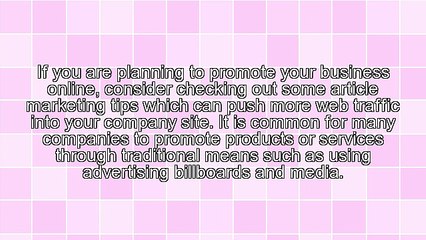 Basic Article Marketing Tips To Remember