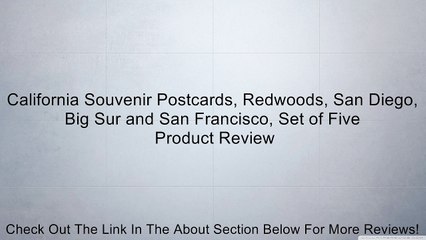 California Souvenir Postcards, Redwoods, San Diego, Big Sur and San Francisco, Set of Five Review