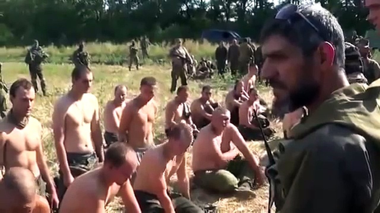 2014-08-30. Иловайск. Пленные каратели. Тербаты "Донбасс", "Азов", "Днепр", ВСУ