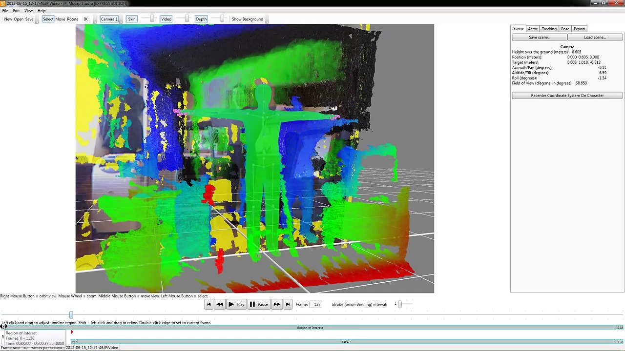 Free Kinect Markerless Motion Capture Recording Software.