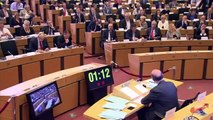 Bernd Lucke stellt kritische  Fragen an Pierre Moscovici, EU Kommissar für Wirtschaft und Finanzen