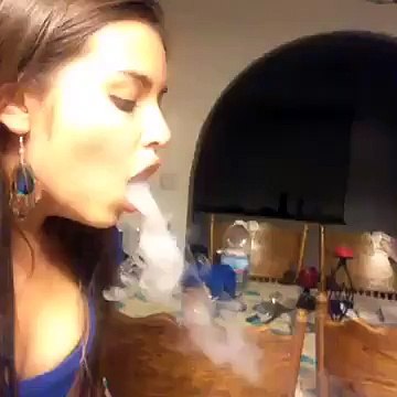 girl or boy doing fun on the table with sheesha