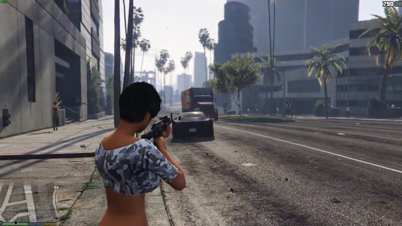 Grand Theft Auto V Mod Makes Guns Fire Cars Instead Of Bullets : GTA V Vehicle Cannon Mod