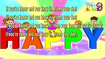 If you're happy and you know it, clap your hands rhymes  kidz