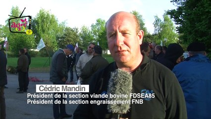 Blocage abattoir La Roche sur Yon