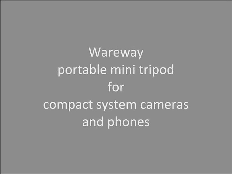 Portable Mini Tripod for Compact System Cameras and Cell Phones
