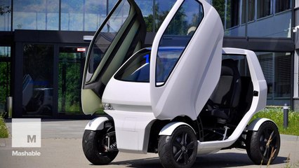 This tiny car can change shape, drive sideways