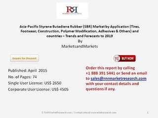2019 Asia-Pacific Styrene Butadiene Rubber Market Research on Market Shares and Growth Strategies