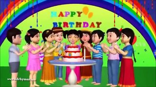 Happy birthday to you - 3D Animation English rhyme for children wirh lyrics kids songs