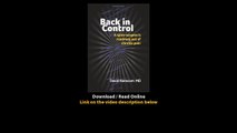 Download Back in Control A spine surgeons roadmap out of chronic pain By David