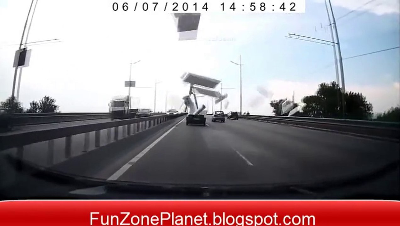 funny accident at road