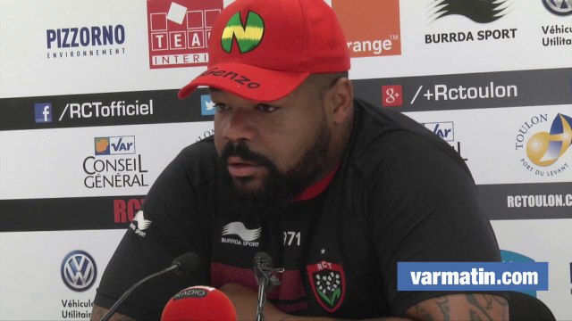 Bastareaud, Bruni et Bernard Laporte avant RCT-Castres