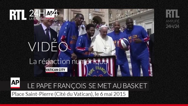Cours de basket pour le pape François en compagnie des Harlem Globetrotters