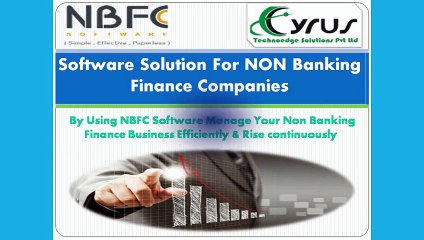 NBFC Software For Financial Institutions