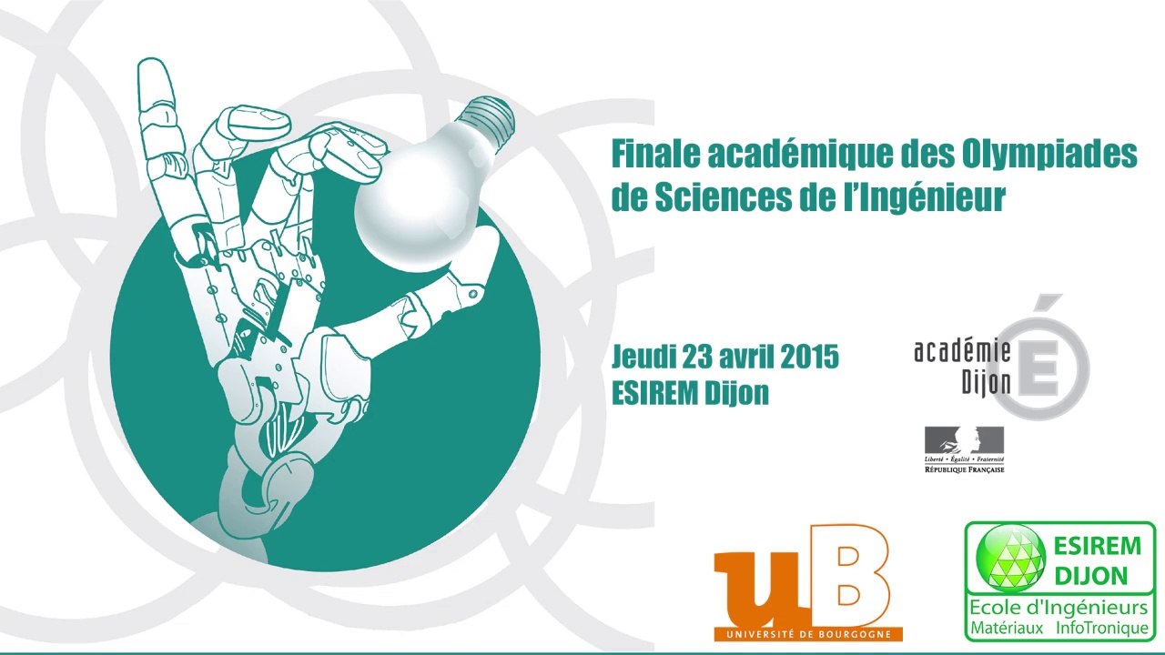 Finale académique des Olympiades de Sciences de l’Ingénieur 2015