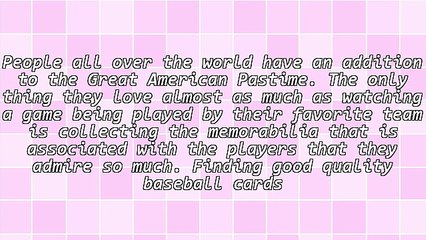 Tips On Finding Baseball Cards For Sale