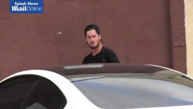 Val and Rumer leaving DWTS Rehearsal Studios