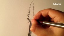 Dibujo de un árbol a lápiz, dibujar árboles HD