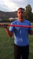 Olympic gold medalist Bryan Clay yanks out his daughter's tooth with a javelin
