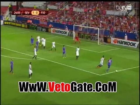 محمد صلاح يهدر فرصه التعادل فيورنتينا امام شباك اشبيليه