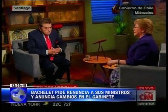 Michelle Bachelet pide renuncia a sus ministros y anuncia cambios en el gabinete