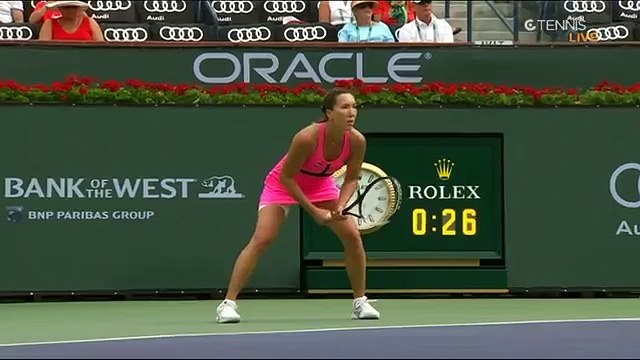Simona Halep vs Jelena Jankovic FINAL Funny Moment HD INDIAN WELLS 2015