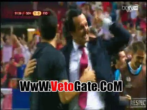 فيدال يتقدم بالهدف الثانى اشبيليه في شباك فيورنتينا