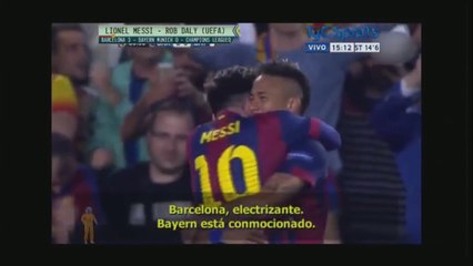 Escuchá los relatos de los goles de Messi ante el Bayern Munich