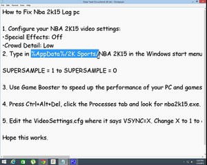 How to Fix Nba 2k15 Lag pc
