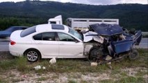 BMW ve Şahin Kafa Kafaya Çarpışırsa - Feci Kaza