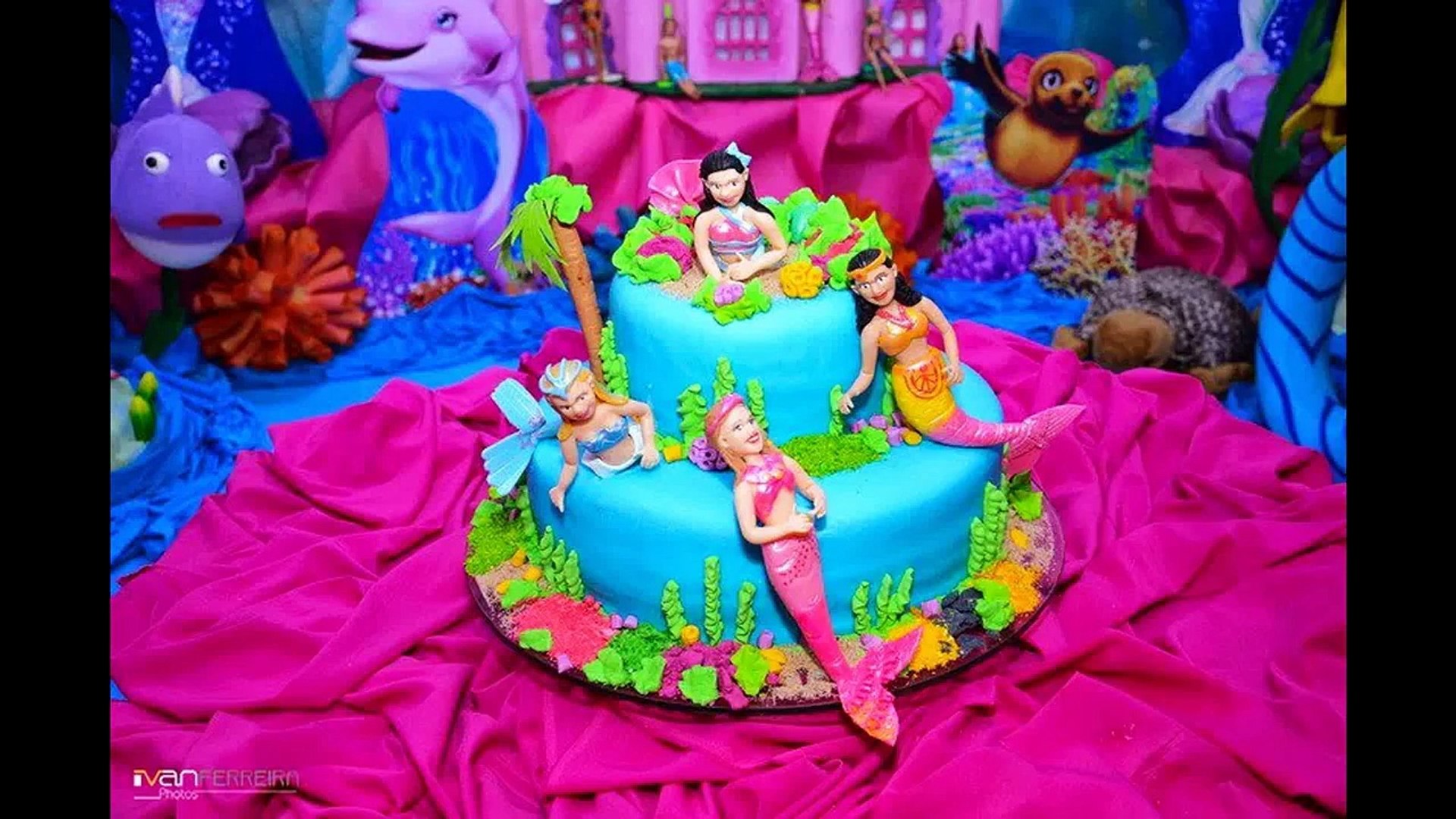 Bolos decorados Barbie Sereia para festa infantil - Vídeo Dailymotion