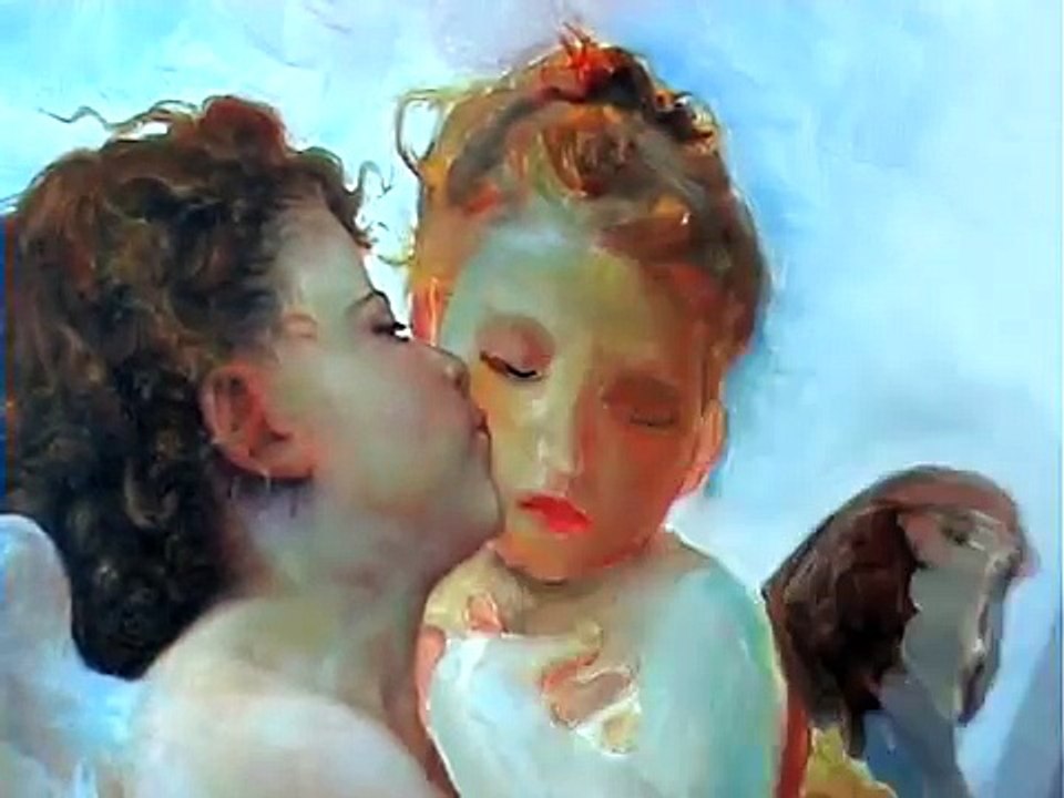 OIL PAINTING OLD MASTER  BOUGUEREAU COPY