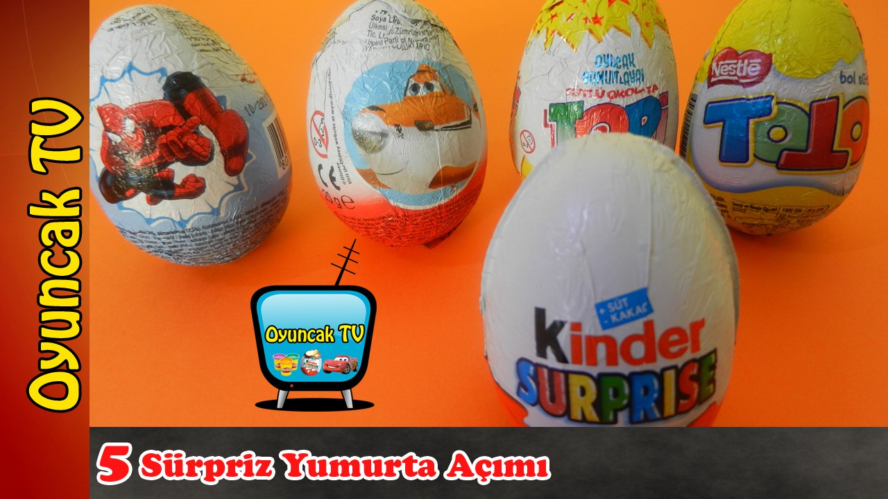 Sürpriz Yumurta Açımı Örümcek Adam, Disney Oyuncak Uçaklar, Kinder Sürpriz Yumurtalar