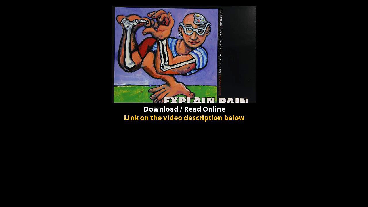 Download Explain Pain By David Butler PDF