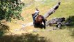 Getting Horse to Jump a Scary Downed Tree- Trail Sacking Out- Horse Confidence