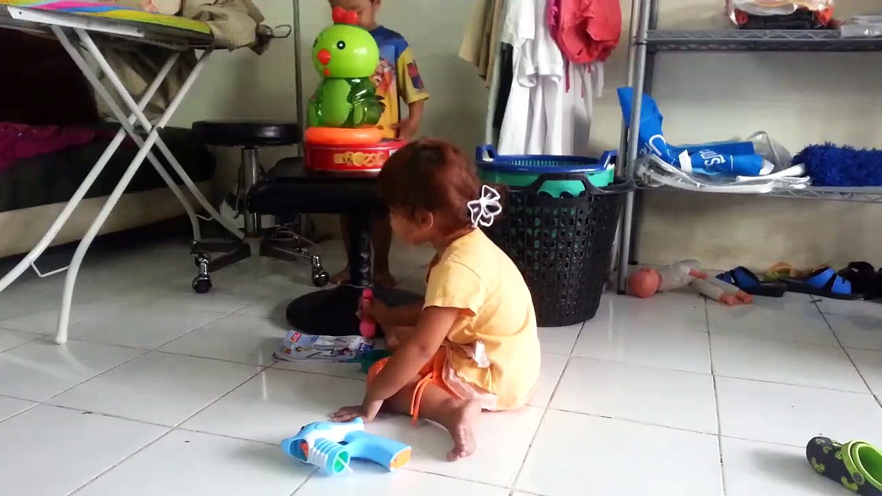 Annie playing with friend